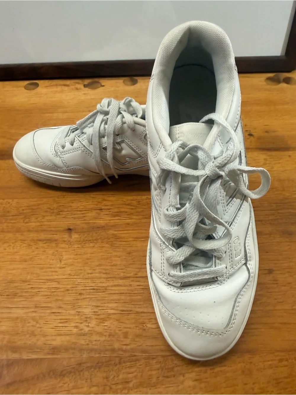 New Balance 550 White Lace-Up Sneakers